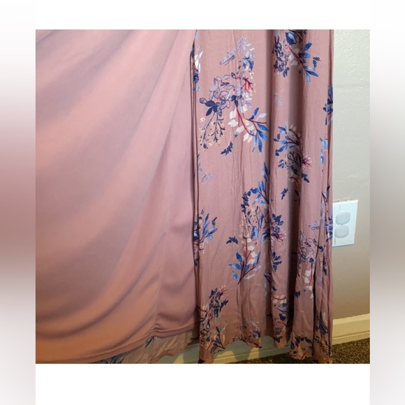 Fiorire Tose Floral print wrap Maxi Dress Sz L - Picture 3 of 8